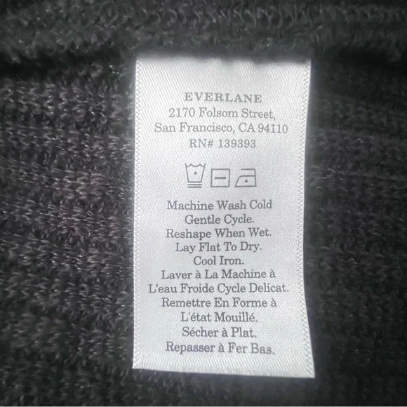 Everlane The Rib-Knit Cap-Sleeve Midi Dress Size L Black EUC - Picture 15 of 16